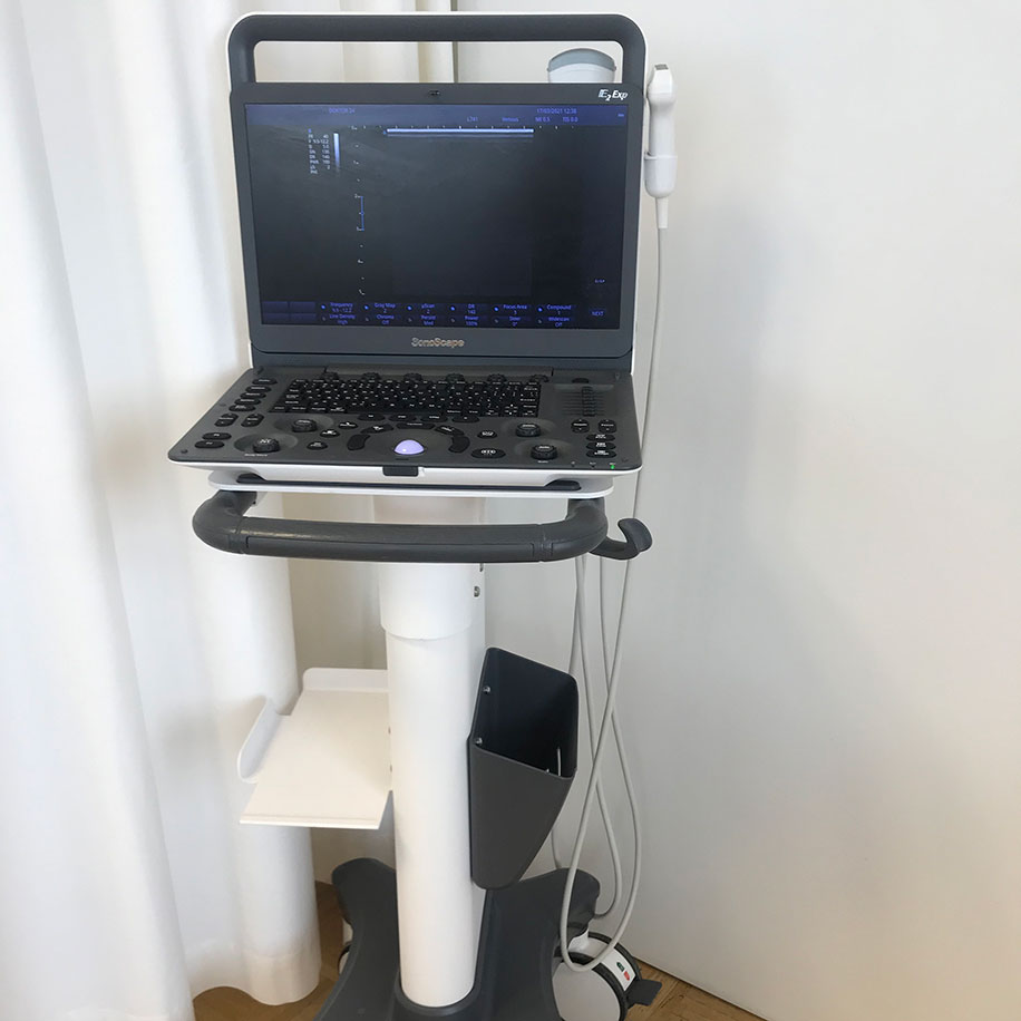 Duplex ultrazvočna priskava ven nog